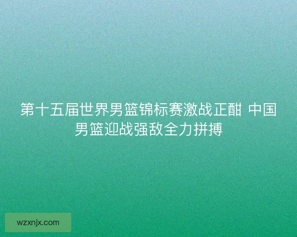 第十五届世界男篮锦标赛激战正酣 中国男篮迎战强敌全力拼搏 第十五届世界男篮锦标赛激战正酣 中国男篮迎战强敌全力拼搏
